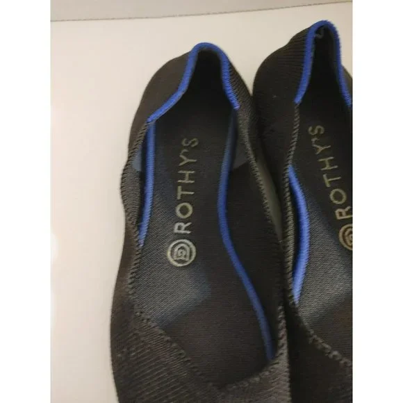 Rothy's The Flat Ballet Black Solid Textile Comfort Women’s US 7.5 - Picture 2 of 13